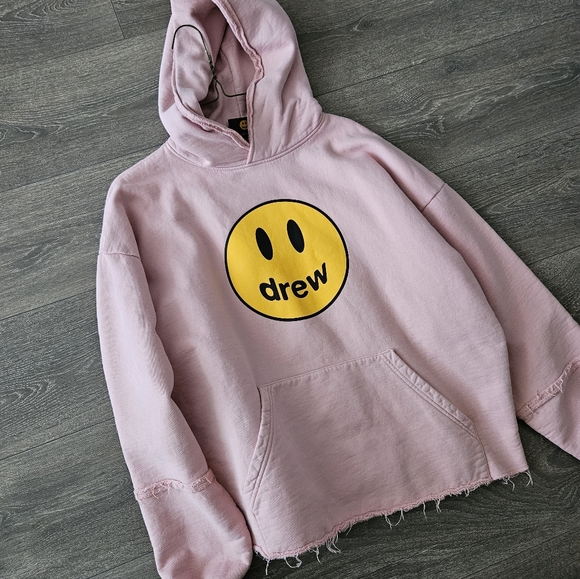 drew house mascot deconstructed hoodie in dusty rose - Picture 4 of 10